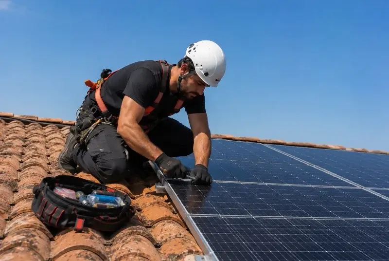 Maintenance et monitoring de panneaux solaires à Baneins